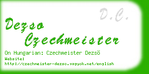 dezso czechmeister business card